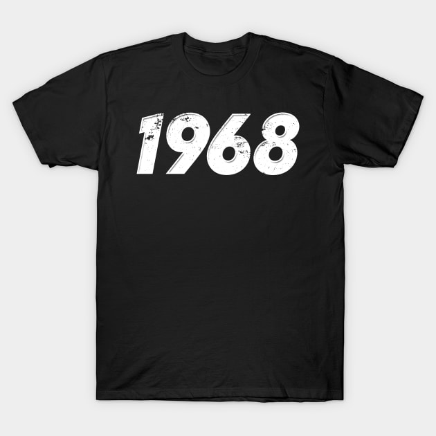 1968 - Vintage Grunge Effect T-Shirt by j.adevelyn